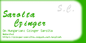 sarolta czinger business card